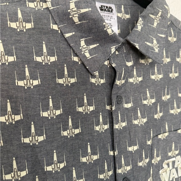 Star Wars X Wing Starfighter Button Down Shirt - Picture 4 of 16